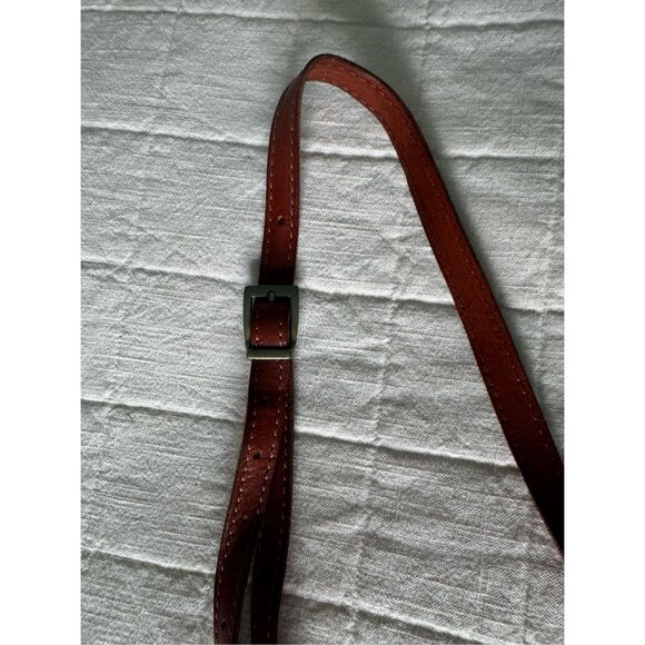 Vintage Leather Brown‎ Italian Italy Crossbody Bag Boho Western - Picture 9 of 10